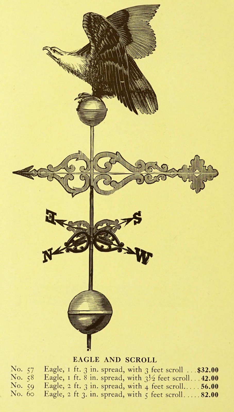 Antique 1920s weather vanes - Metal designs from 1921 (16)