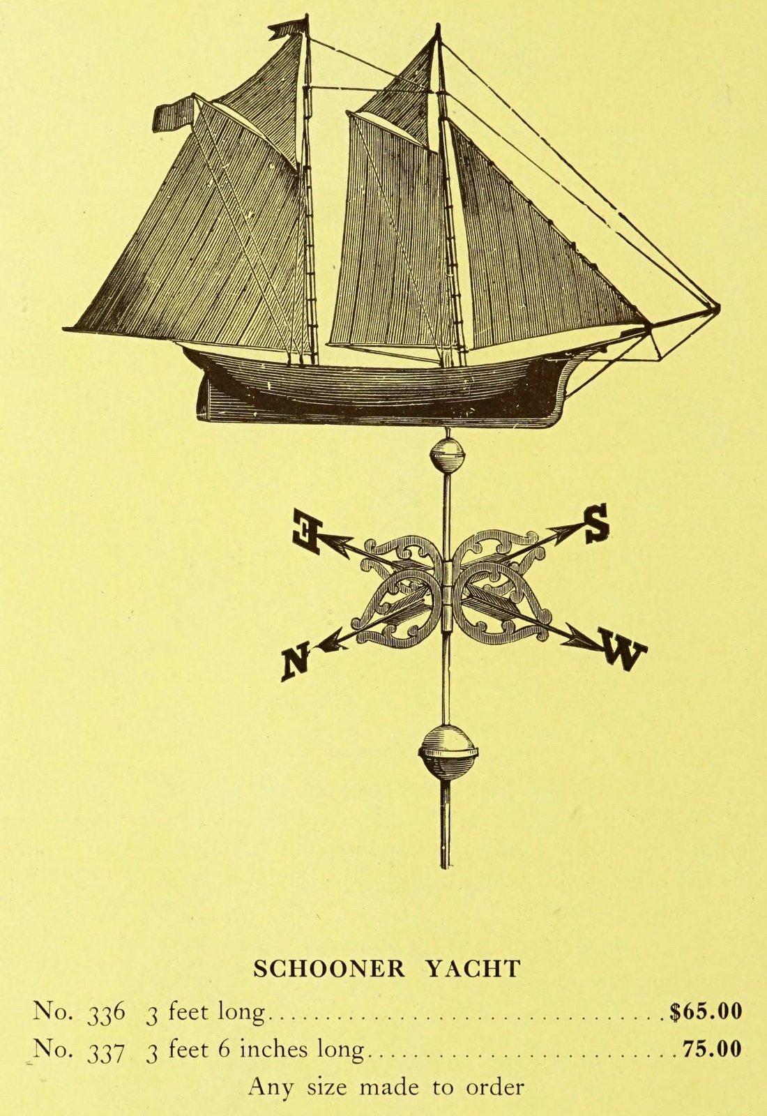 Antique 1920s weather vanes - Metal designs from 1921 (18)