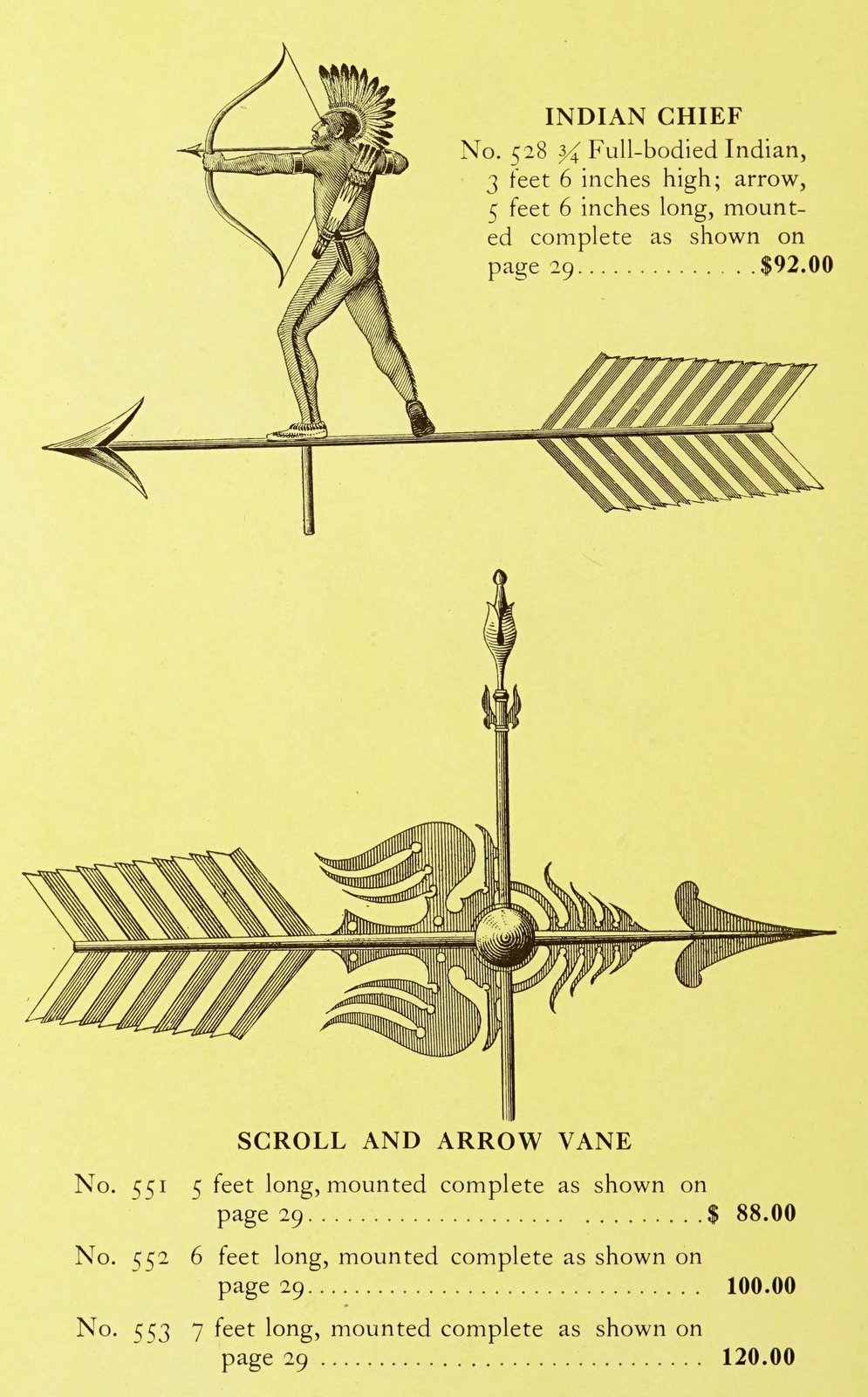 Antique 1920s weather vanes - Metal designs from 1921 (19)