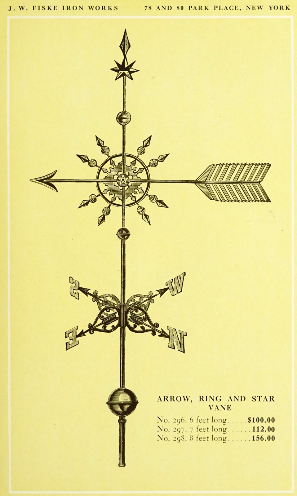 Antique 1920s weather vanes - Metal designs from 1921 (23)