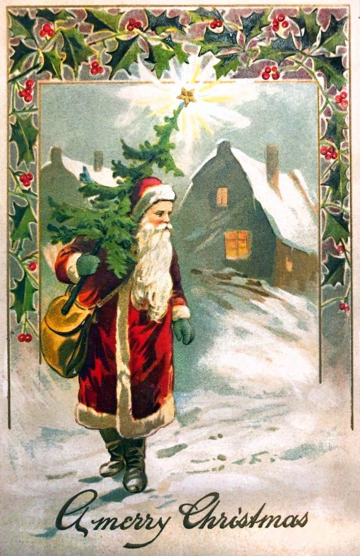 Take a look back at 50 antique Christmas cards from 100+ years ago