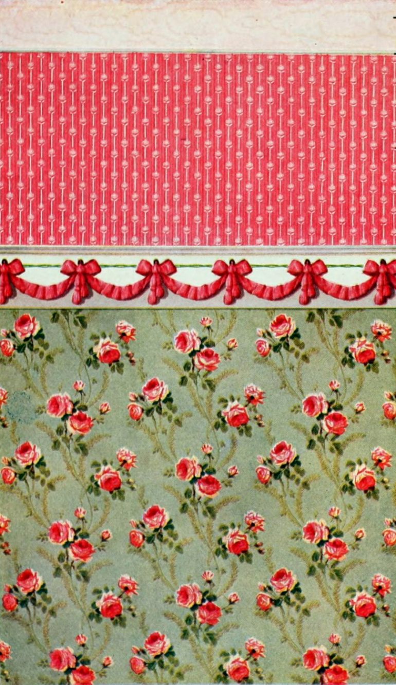 Old Edwardian wallpaper styles & home decor, plus 40 real paper samples