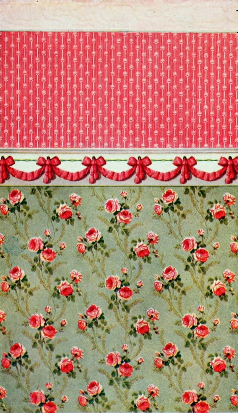 Old Edwardian wallpaper styles & home decor, plus 40 real paper samples