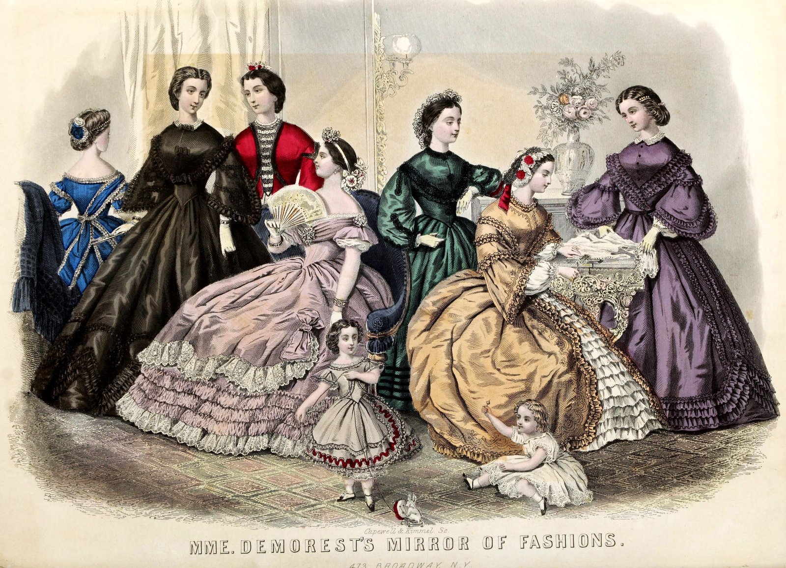 Antique clothing fashion from Mme Demorest (1800s) via ClickAmericana com (1)