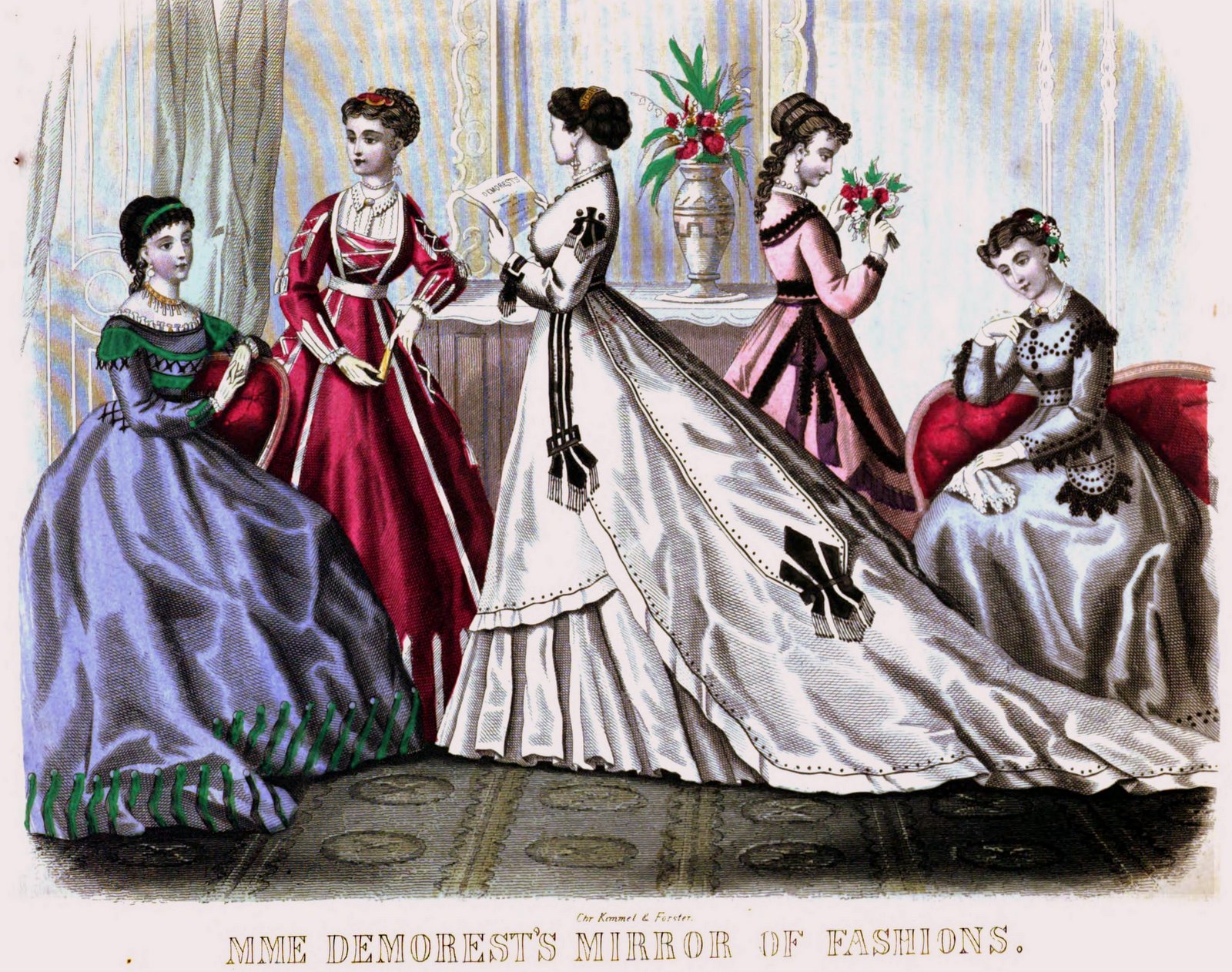 Antique fashions for women from Demorest's Family Magazine 1868 via ClickAmericana com (3)