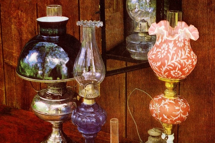 Antique kerosene lamps