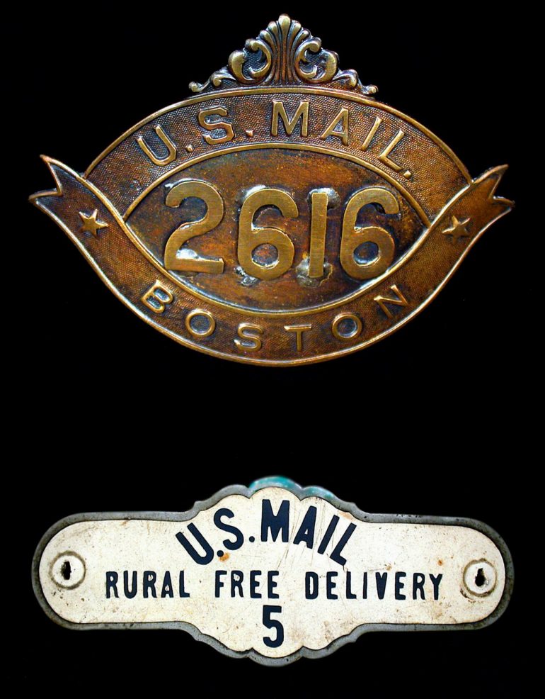 See vintage mail carriers & post office service carts from 100+ years