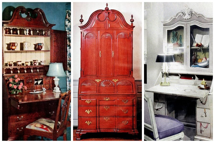Antique secretary desks See 30 examples of fancy & functional furniture Click Americana