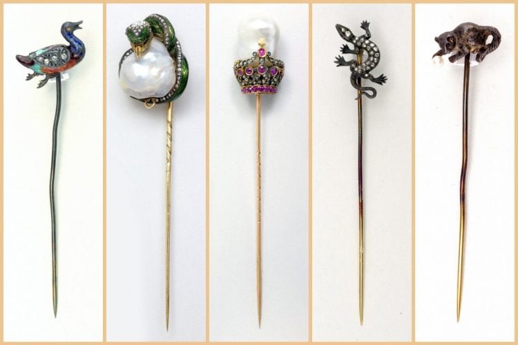 Antique stickpins and scarf pins