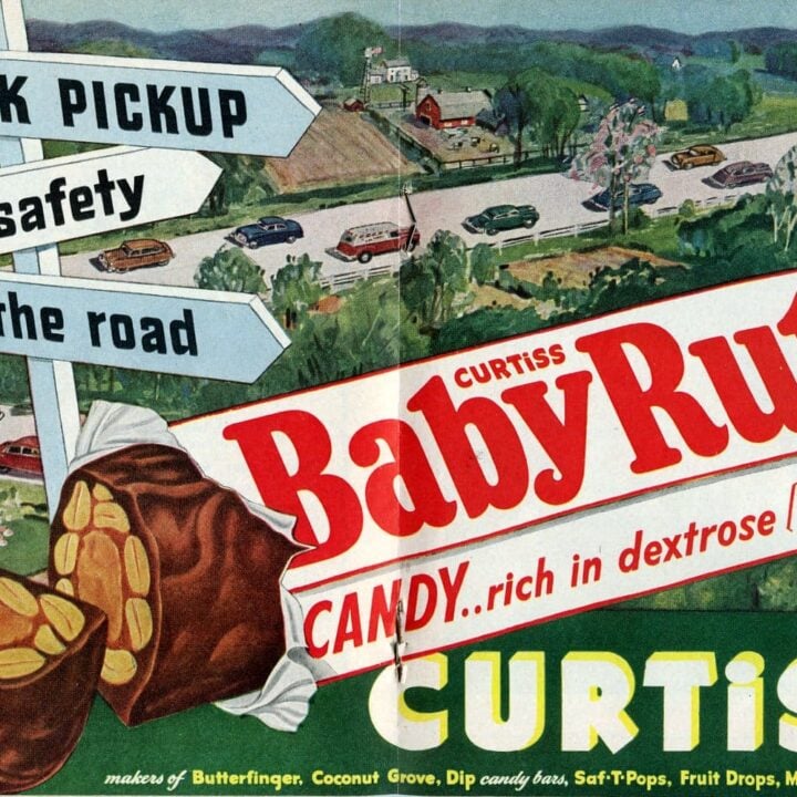 Baby Ruth candy bars Quick pickup for safety on the road (1951)