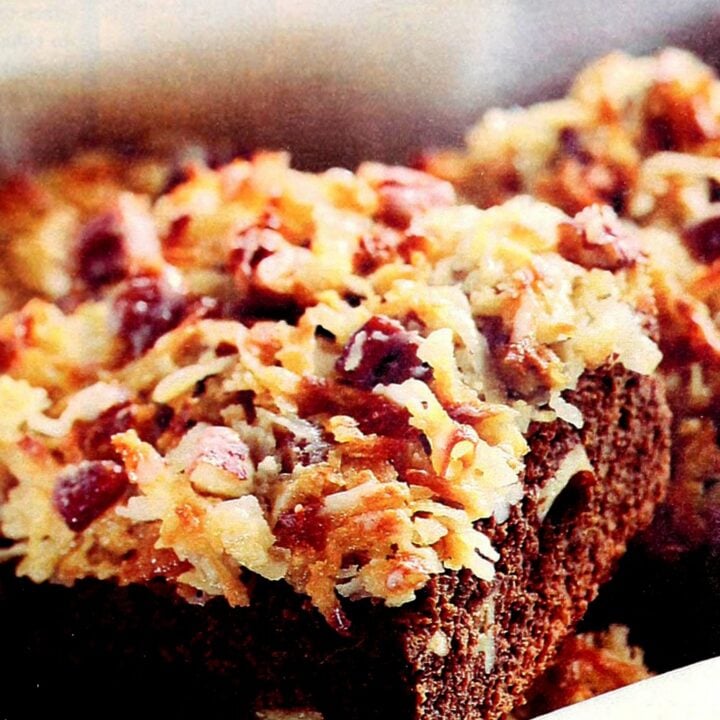 Baker's one-bowl German sweet chocolate brownies, starring chocolate, coconut & nuts 1997