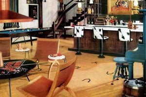 Basement remodeling ideas from 1958 - Western theme decor