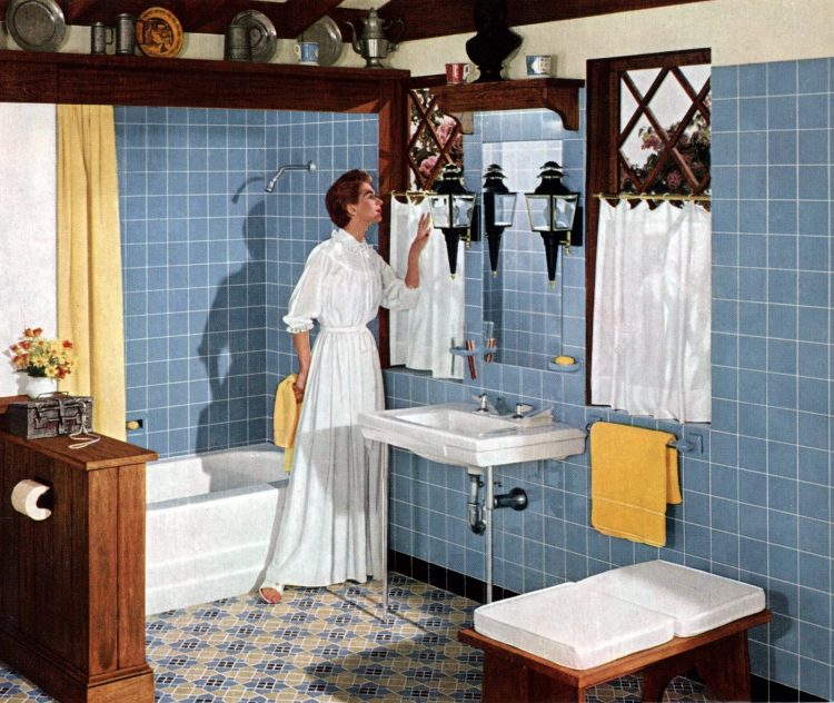 36 vintage 1950s bathroom tile design ideas Click Americana