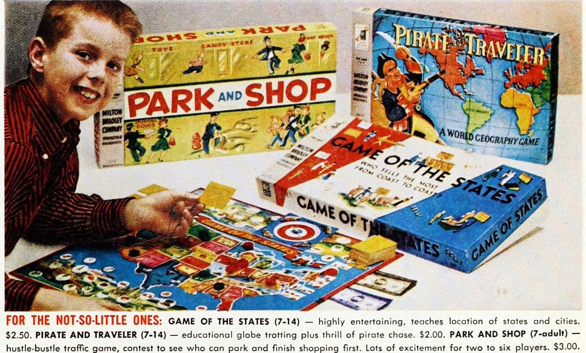 Board games from the 50s - Park and Shop - States - Pirate Traveler 1959