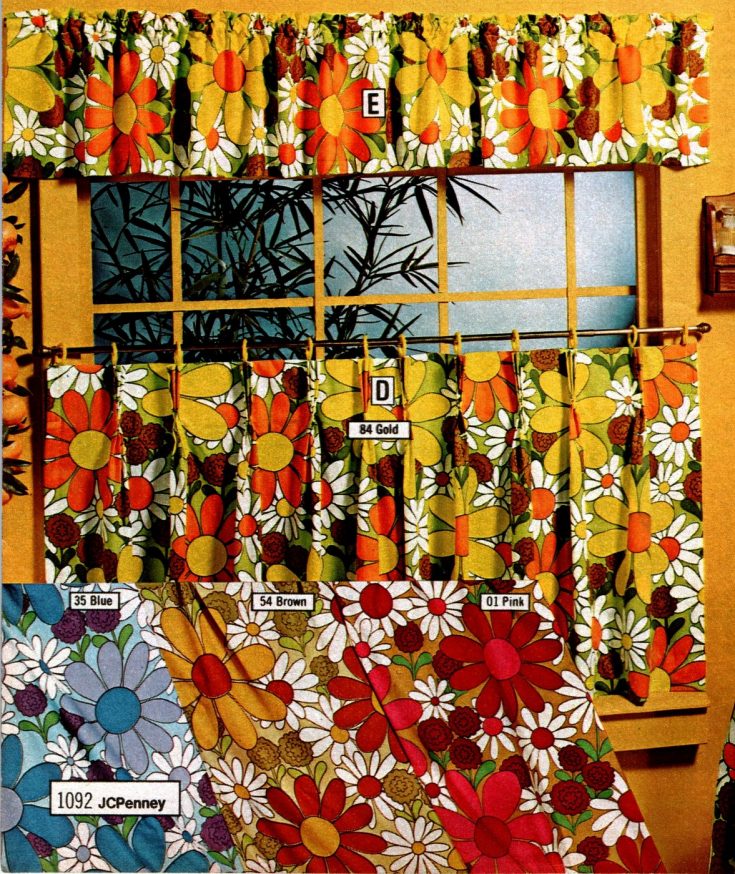 See 100+ short retro window curtains & cafe curtains that were essential 70s home decor Click