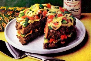 Burger layer cake Quick vintage meatloaf recipe