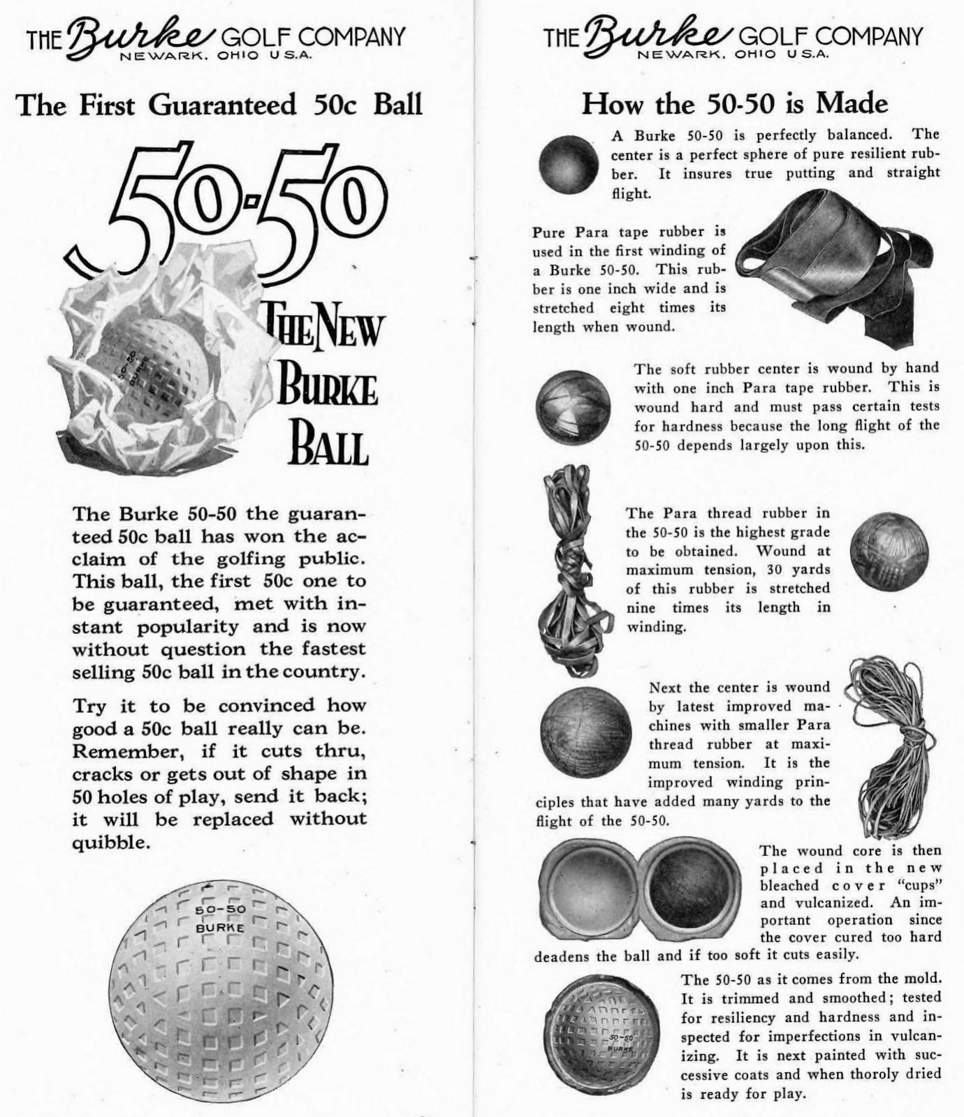 Golf ball history: The sport's evolution from stuffed leather to space-age science 8 Burke Gold Company - Burke Balls (1928) via ClickAmericana com