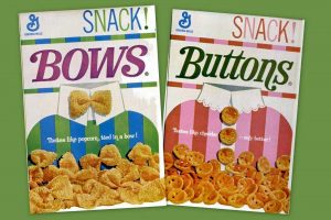 Buttons and Bows Crunchy, salty snacks they don't make anymore (1967)