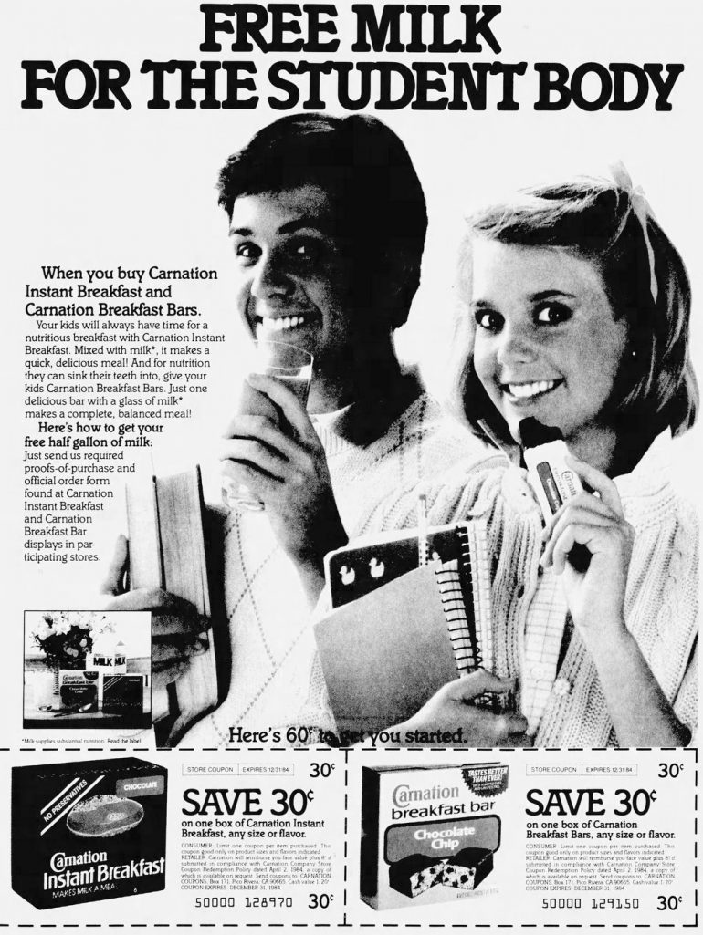Remember Carnation Breakfast Bars & Carnation Instant Breakfast