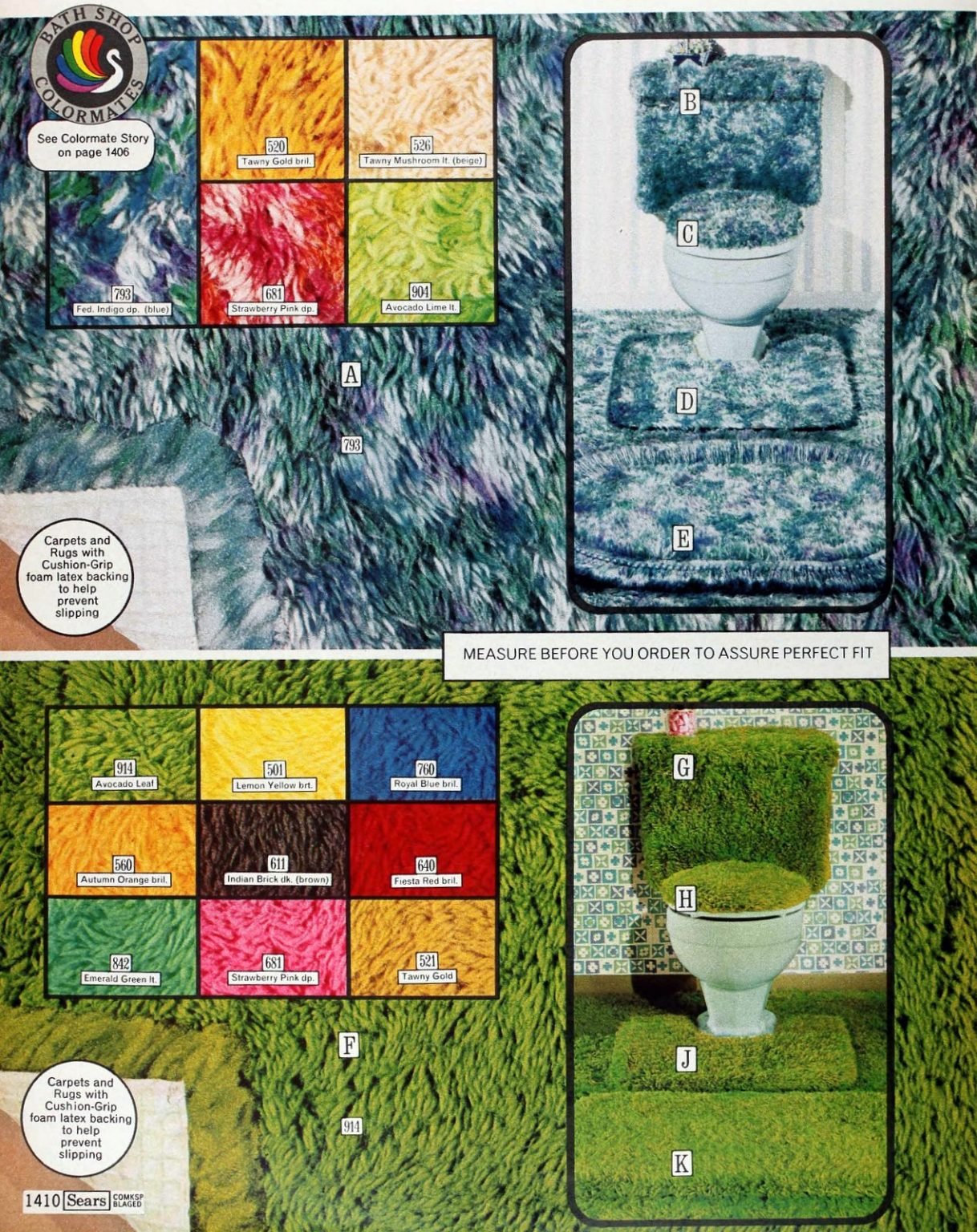 These 12 fuzzy toilet seat covers from the 70s were super retro