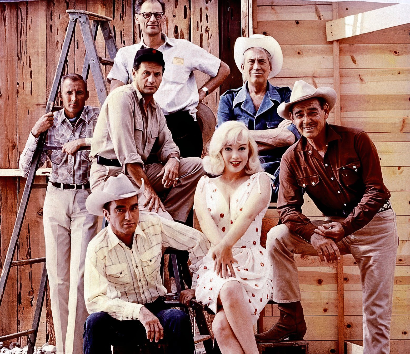 Cast of the 1961 movie Misfits via ClickAmericana com
