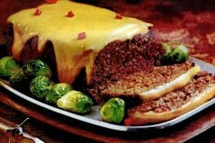 Cheese-sauced meatloaf recipe (1971)