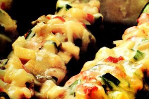 Cheesy stuffed zucchini recipe