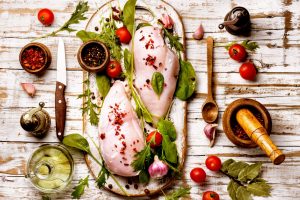 Fresh chicken ready to cook