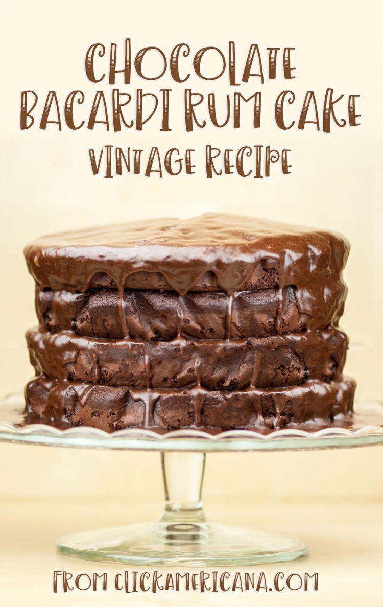 Chocolate Bacardi rum cake Click Americana