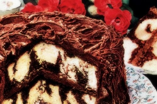 Chocolate Whirlaway cake A classic marbled cake recipe from 1950