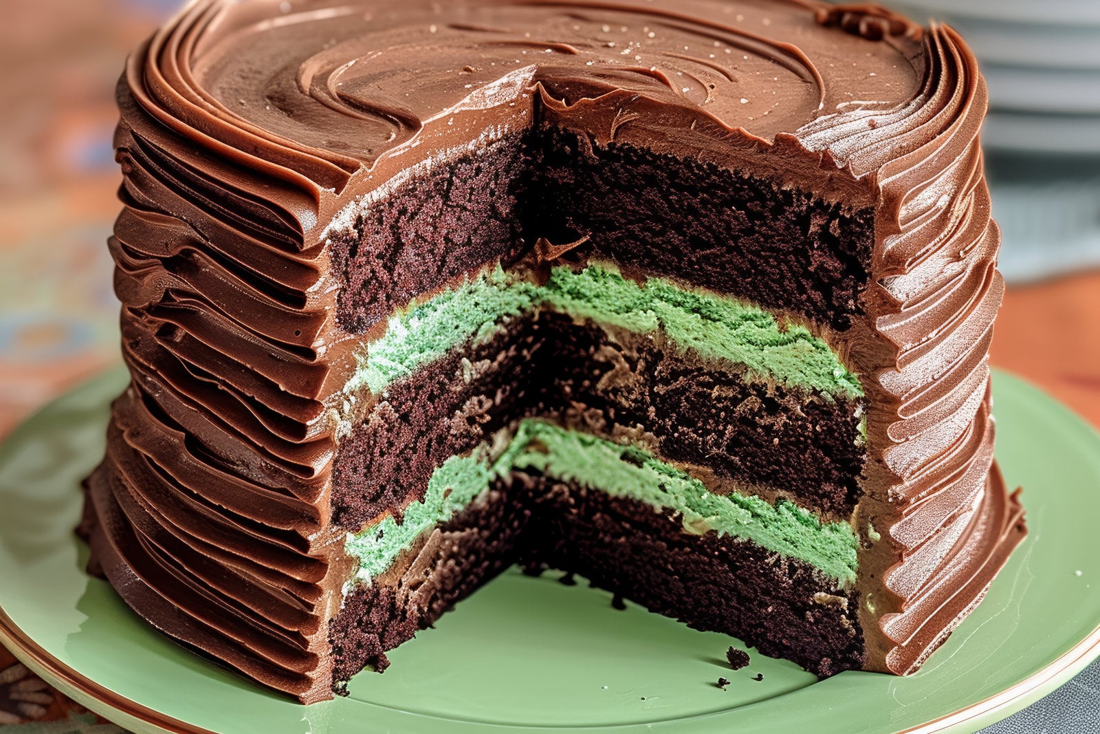 Chocolate mint-whipped cream cake recipe (1968) - Click Americana