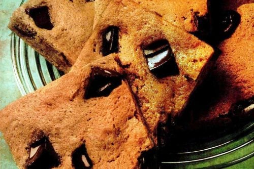 Chunky chocolate cookie squares - Vintage recipe from Sep 1987