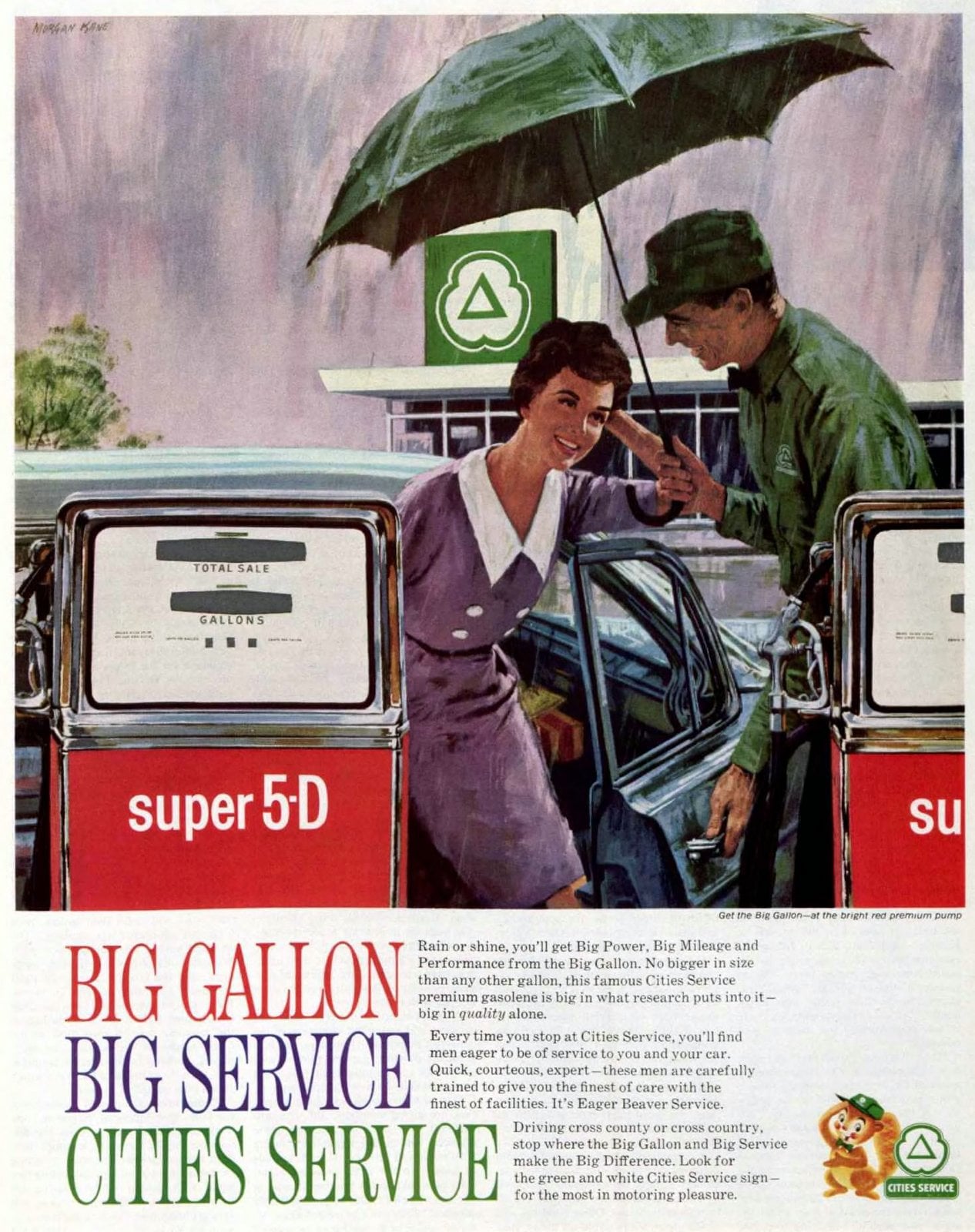 Cities Service gas station (1964) via ClickAmericana com
