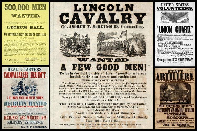 10 Civil War recruitment posters & broadsides (18611864) Click Americana
