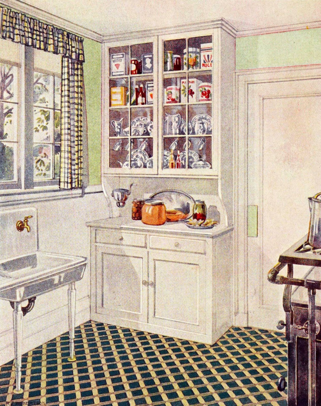 1920s home decor: See beautiful vintage American decorating trends from 100 years ago 20 Classic 1920s home decor - 1922 flooring styles (3) via ClickAmericana com