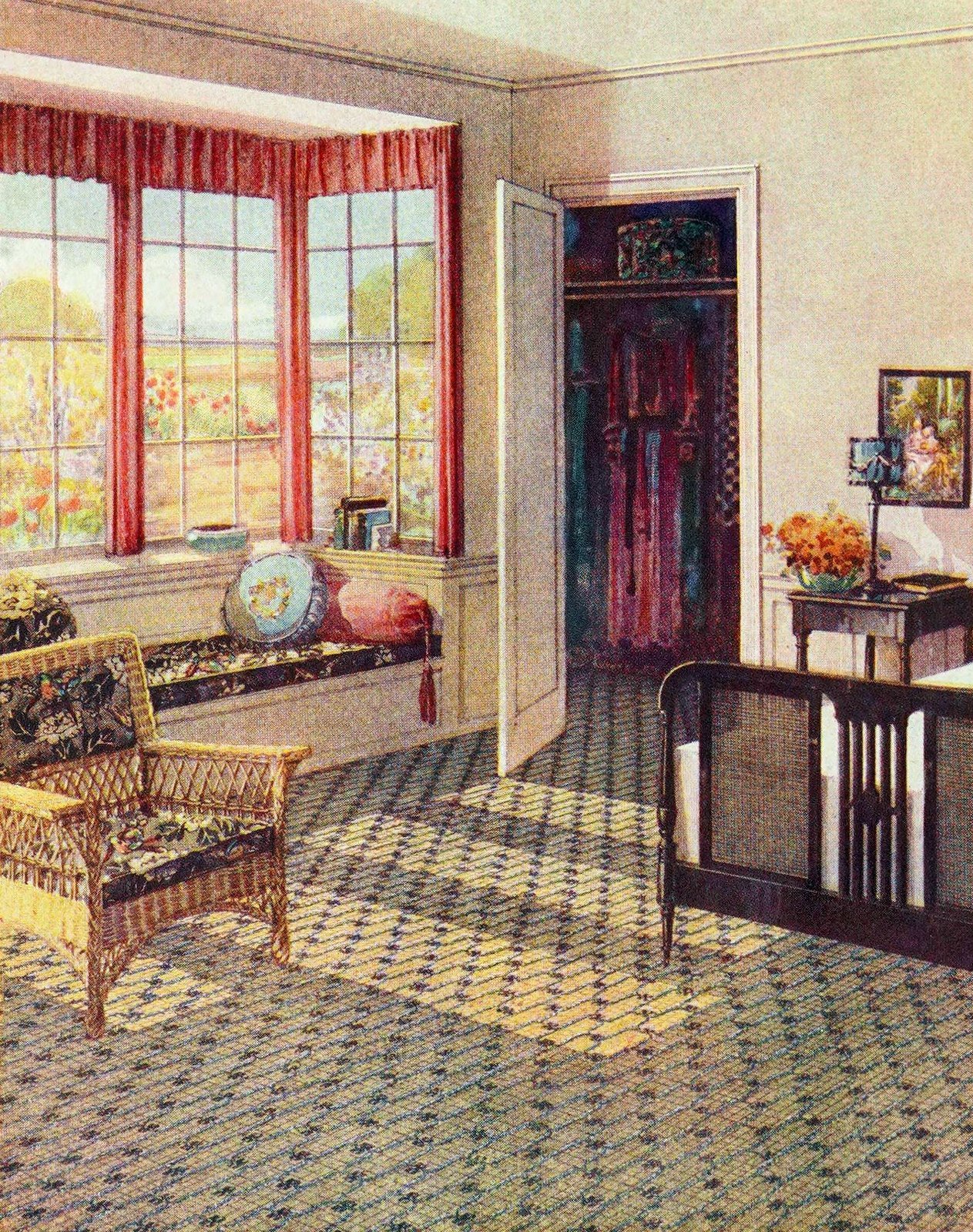 1920s home decor: See beautiful vintage American decorating trends from 100 years ago 3 Classic 1920s home decor - 1922 flooring styles (6) via ClickAmericana com