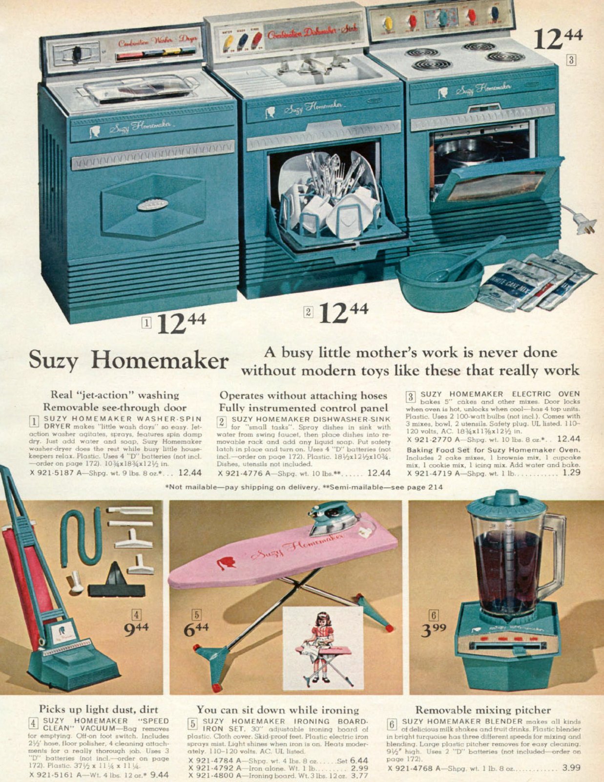 Classic Suzy Homemaker kithen toys (1967) via ClickAmericana com