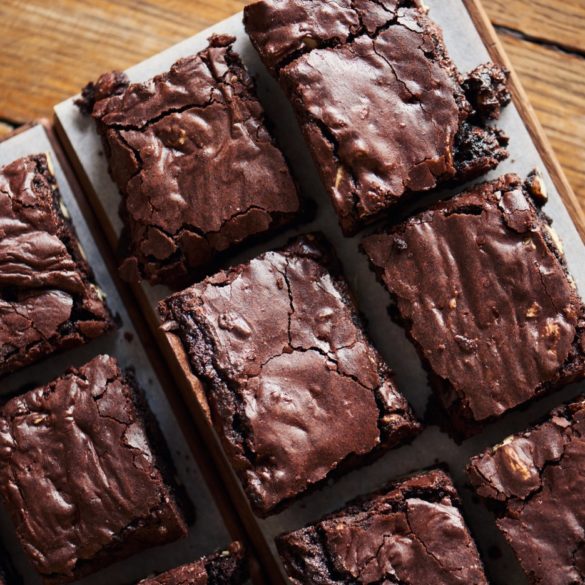 A deliciously decadent classic double chocolate brownie recipe (1982