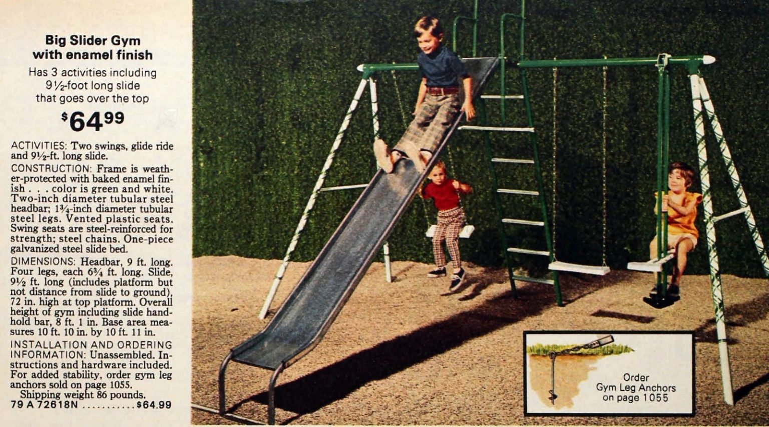 Check out these 36 vintage metal swing sets that offered backyard fun