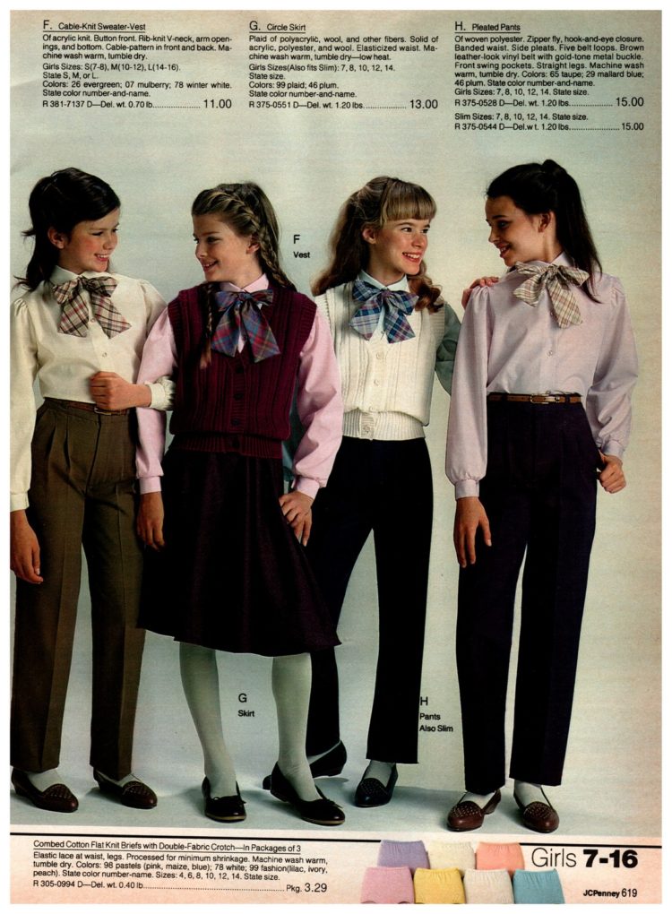 These vintage 80s clothes for girls were charming, chic & totally