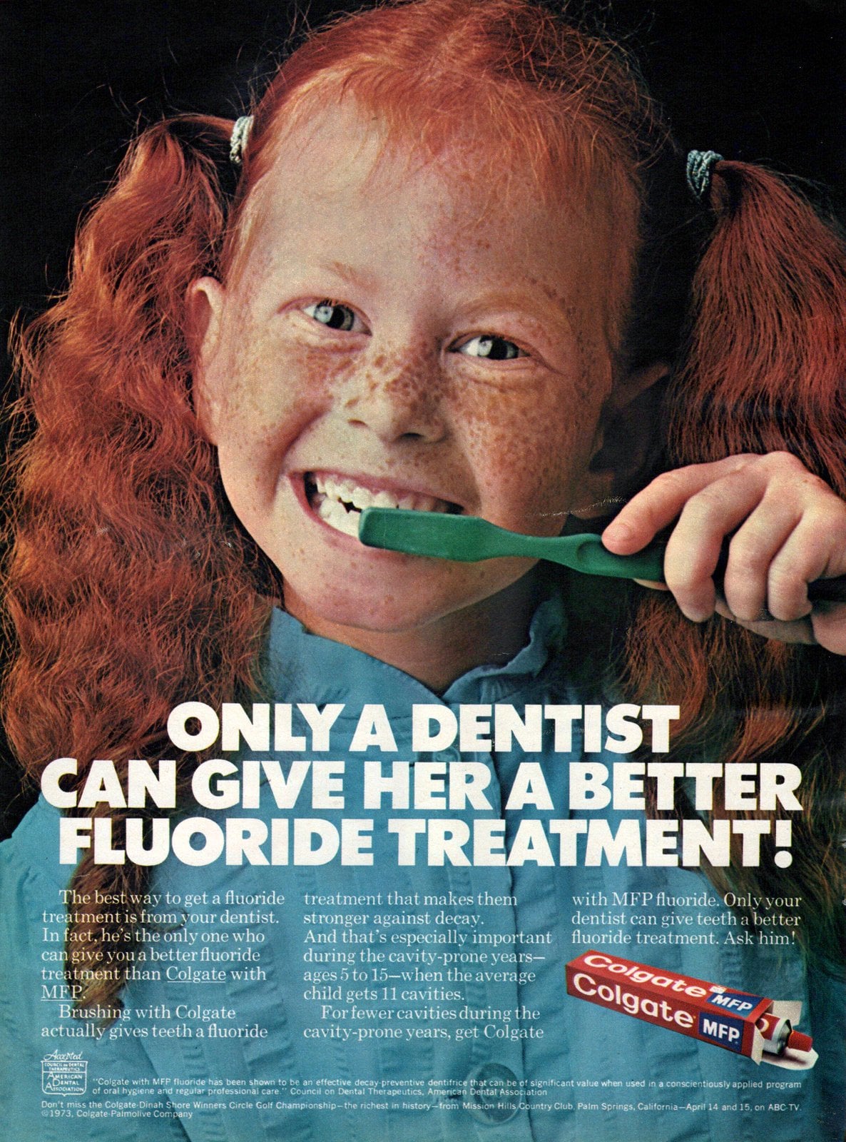 Colgate MFP fluoride toothpaste (1973) via ClickAmericana com