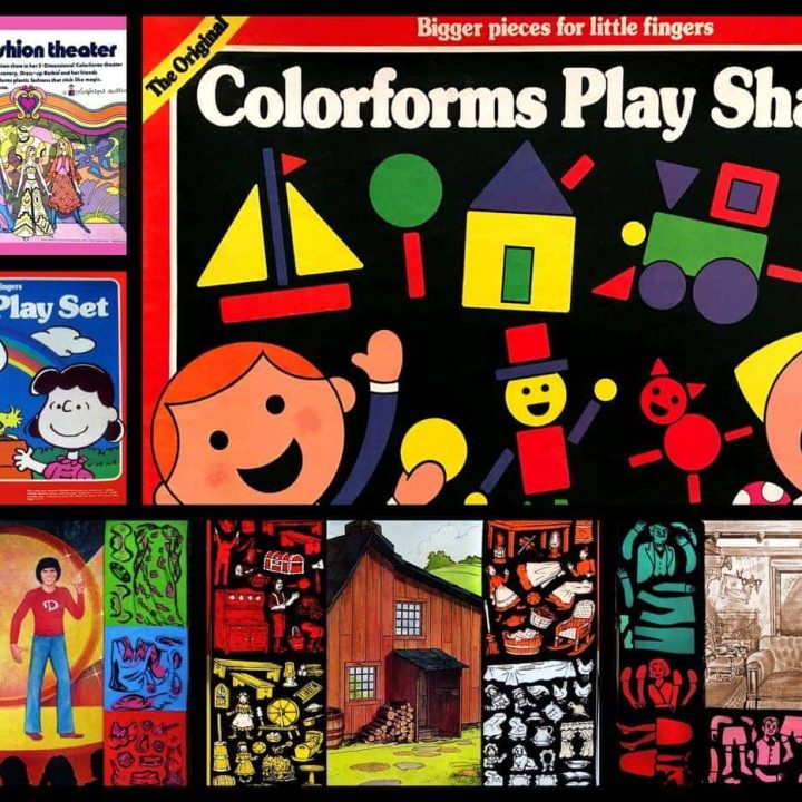 Colorforms, the vintage vinyl stick-on playsets that let kids stage scenes, create comics dress dolls
