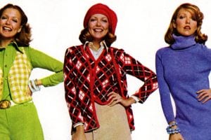 Colorful 70s fashions for women from 1974