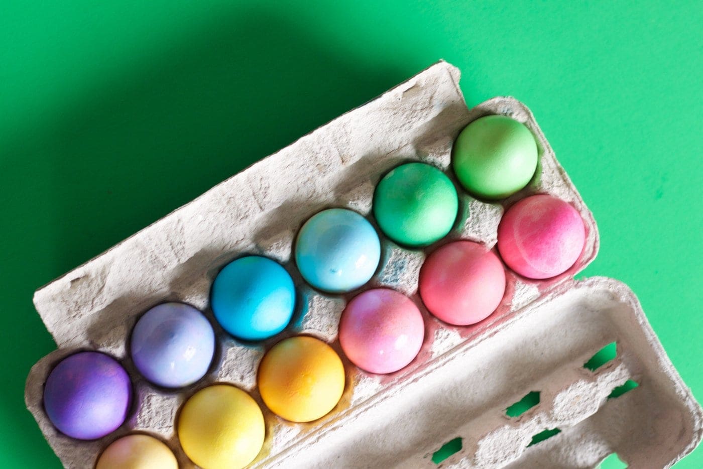 Decorating Easter eggs through the decades: Fun ideas from the 50s to the 90s 3 Colorful-Easter-eggs-dyed-in-a-rainbow-of-colors