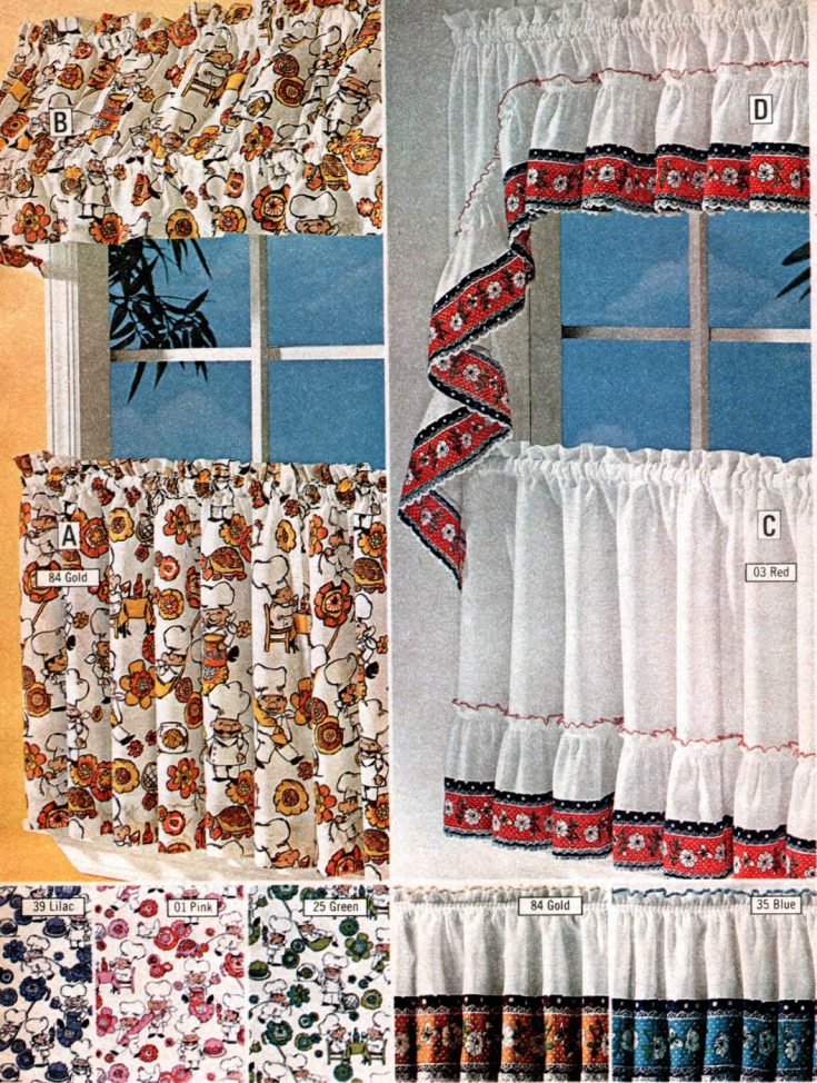 See 100+ short retro window curtains & cafe curtains that were ...