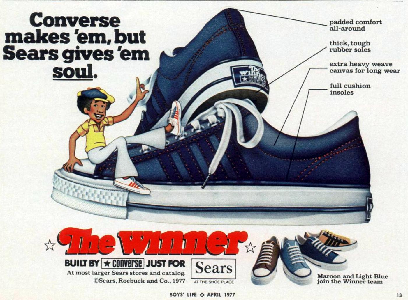 Converse shoes by Sears 1977