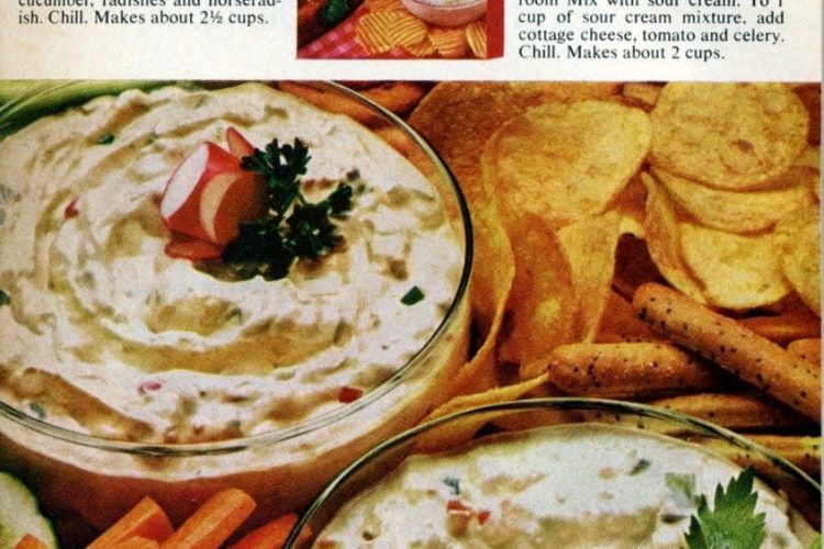 Zesty horseradish dip & creamy cottage cheese dip (1972) Click Americana