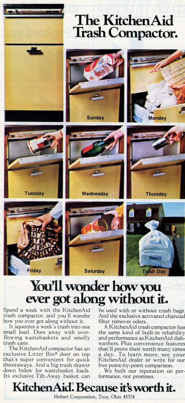 These vintage trash compactors could perform amazing feats and if you