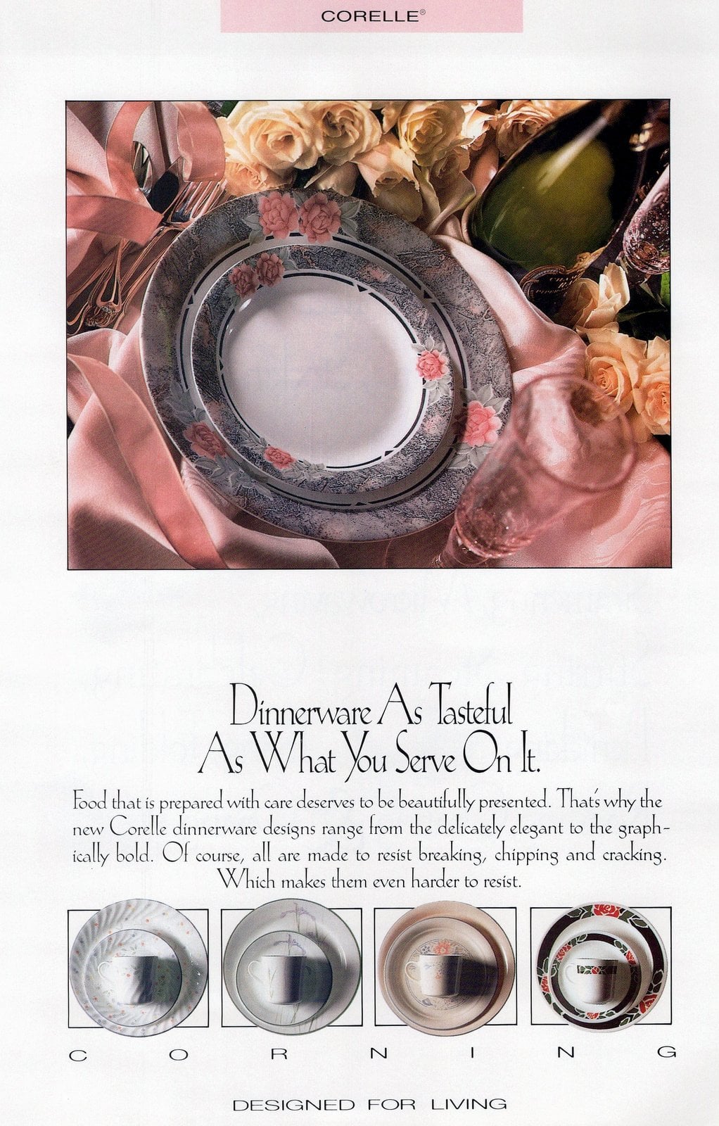 Corelle dinnerware patterns from 1991 via ClickAmericana com