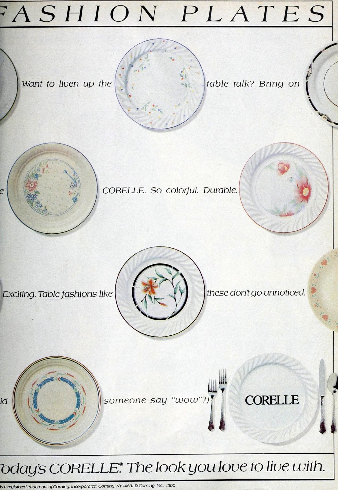 Corelle patterns from 1990 via ClickAmericana com